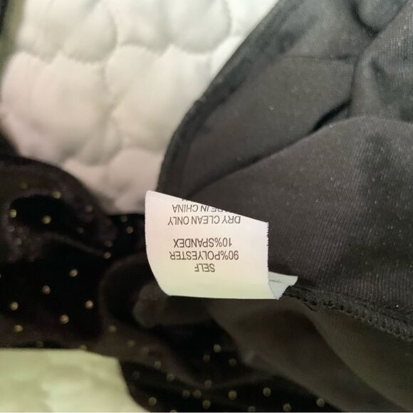 Sz P Small Amanda Uprichard black and gold stud velvet jumpsuit - Picture 10 of 12